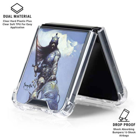 Sliver Warrior by Frazetta Galaxy Z Flip6 Clear Case